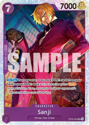 Sanji - OP09-065 (Reprint) (OP09-065) Premium Booster -The Best