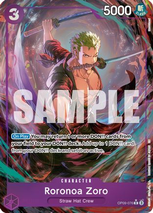 Roronoa Zoro - OP09-076 (Alternate Art) (OP09-076) Premium Booster