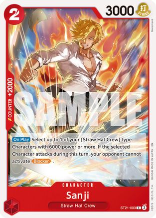 Sanji - ST21-003 (Reprint) (ST21-003) Premium Booster -The Best