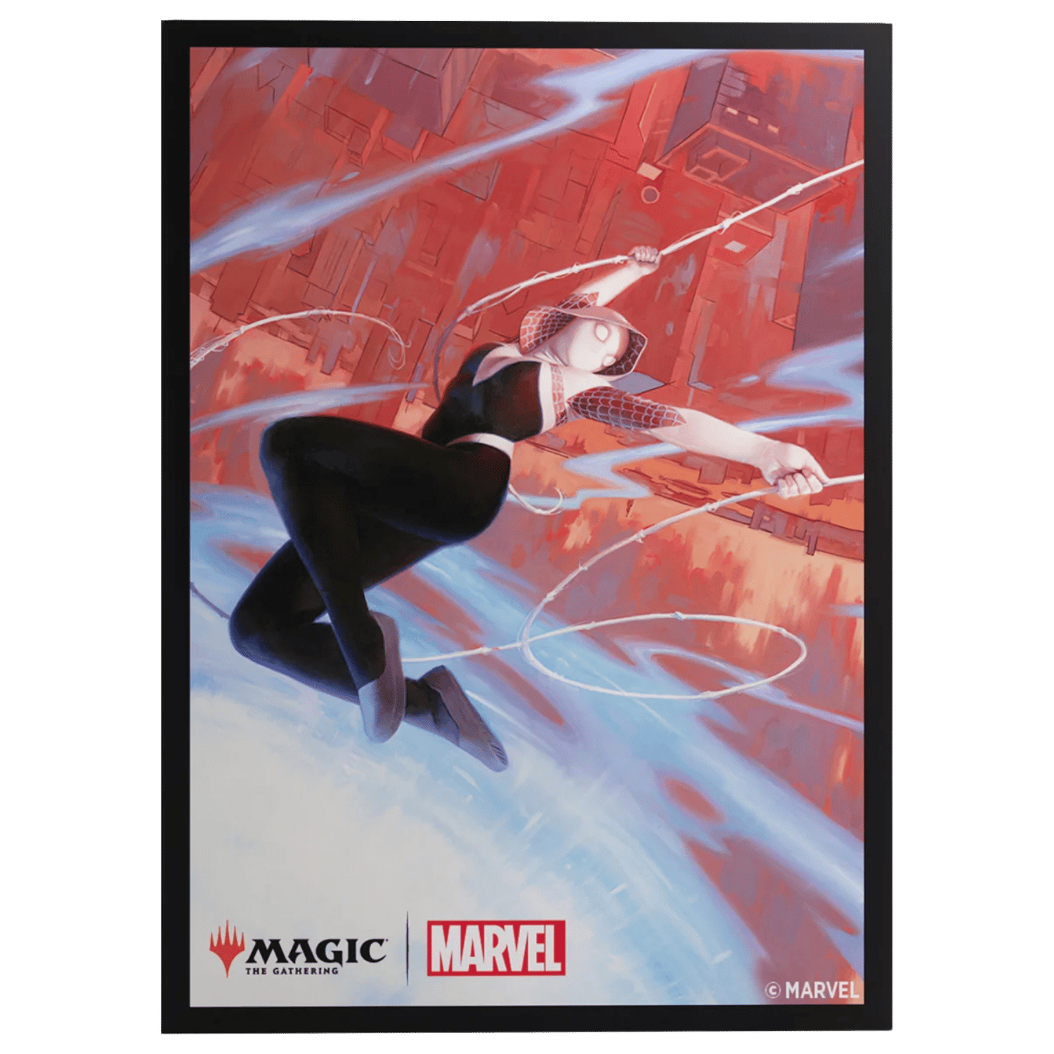 spider man mtg card sleeves Gamegenic: Premium Art Sleeves - MTG Marvel's Spider-Man - Spider-Gwen  (105ct)