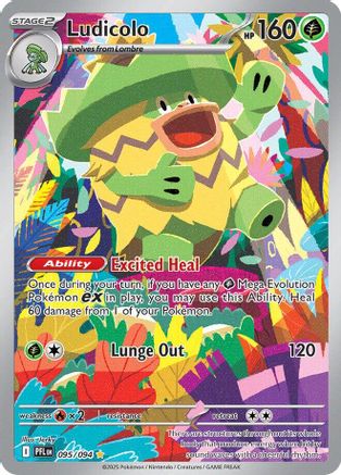 Ludicolo - 095/094 95 - ME02 Phantasmal Flames Holofoil - Game Nerdz