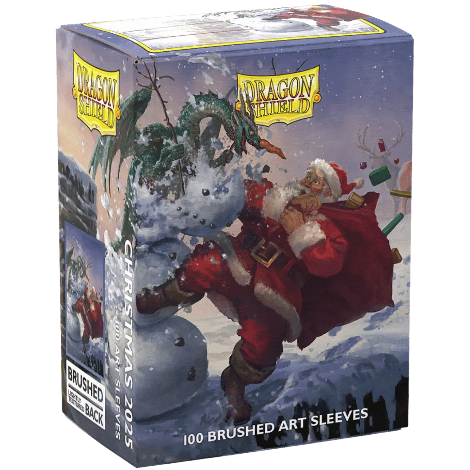 christmas card sleeves Dragon Shield: 2025 The sleeves come in a reusable cardboard box containing 100 standard size sleeves for trading cards measuring up to 63x88 mm (2 ½x3 ½) Big Dot of Happiness -