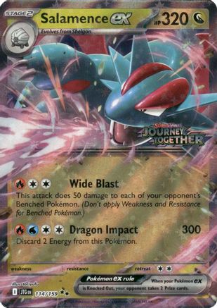 all salamence pokemon cards ex 114/159  Journey Together  Double Rare Card Lot : Toys & Games cementing its place as a must Every Salamence & Roaring Moon