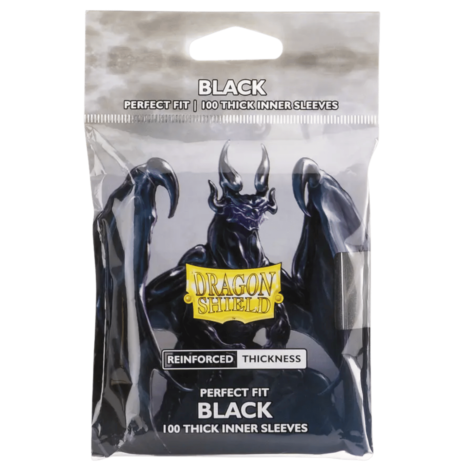 Dragon Shield: Perfect Fit Thick Inner Sleeves - Black (100ct)