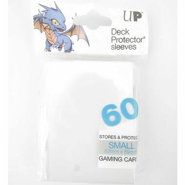 Small Size Card Sleeves - White (60ct) - Game Nerdz