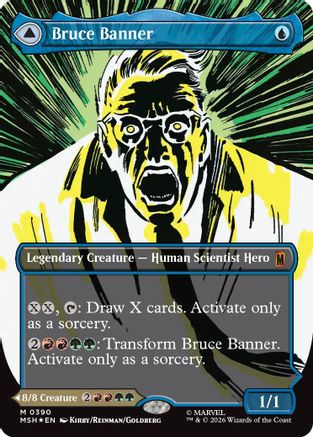 MTG Bruce Banner ブルースバナー ボーダーレスFoil Bruce Banner (Borderless) (MSH-390) - Marvel Super Heroes Foil