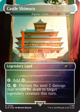 Castle Shimura - Eiganjo Castle (Rainbow Foil) (SLD-2230) - Secret