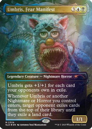 furby mtg card Tormenting Voice [2319] [Borderless] [Furby: The Gathering] [Secret Lair  Drop] [Rainbow Foil]  Face to Face Games