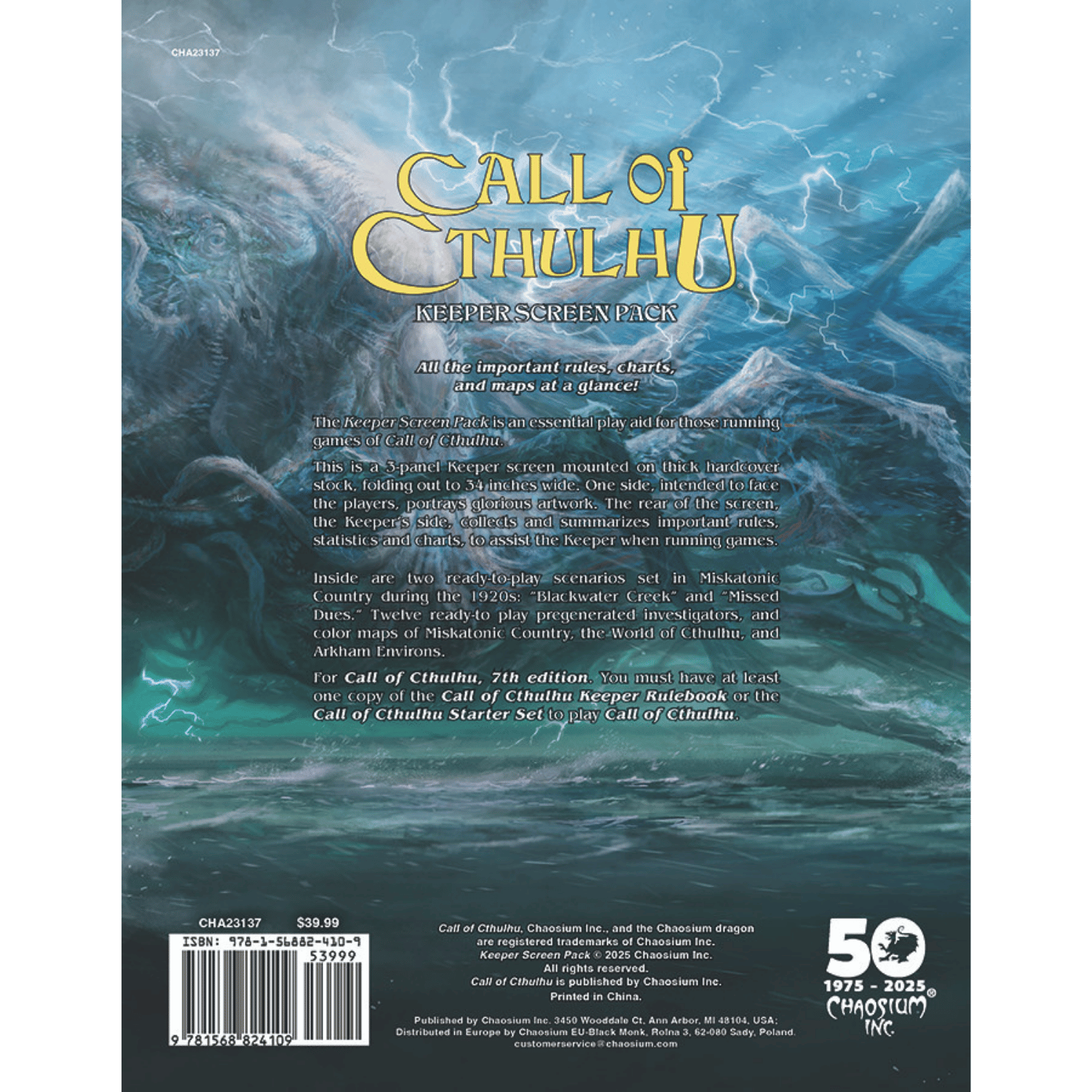 Call of Cthulhu: Chaosium 50th Anniversary Slipcase Set (PREORDER
