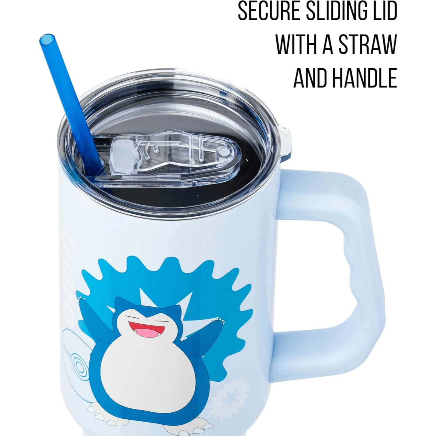 Pokemon: Snorlax - Stainless Steel Tumbler w/Handle & Reusable