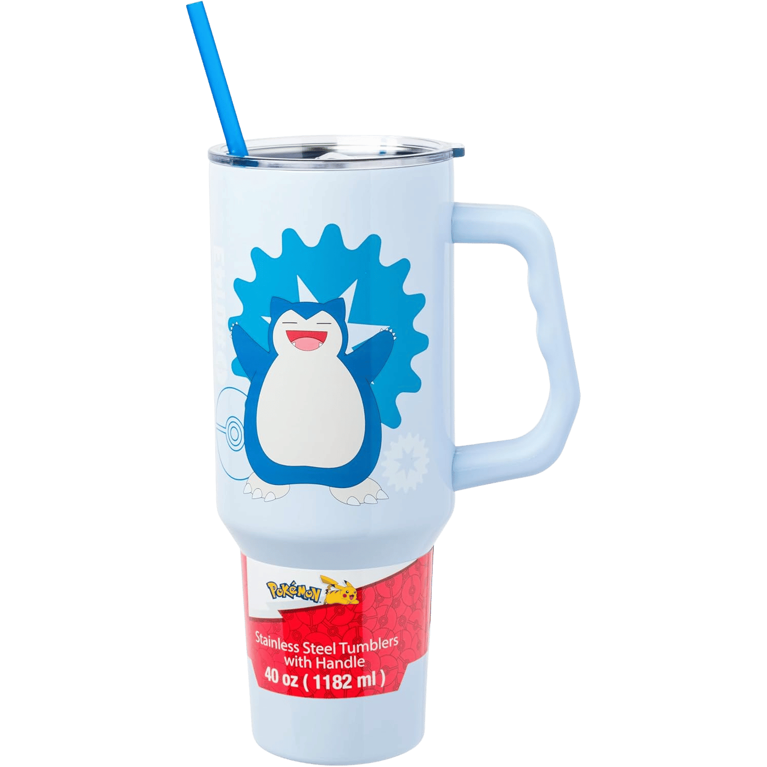 Pokemon: Snorlax - Stainless Steel Tumbler w/Handle & Reusable