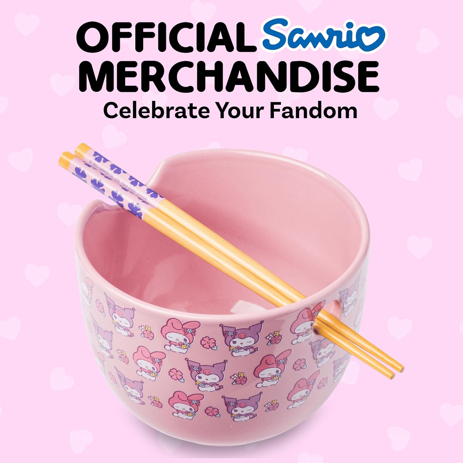 Sanrio: My Melody & Kuromi - Ceramic Ramen Bowl w/Chopsticks (20oz