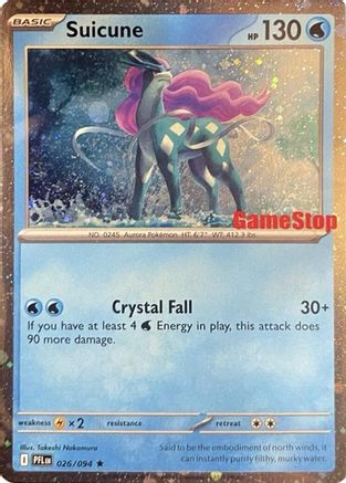Suicune (Cosmos Holo) (Gamestop Exclusive) 26 - Miscellaneous Cards  Products Holofoil - Game Nerdz