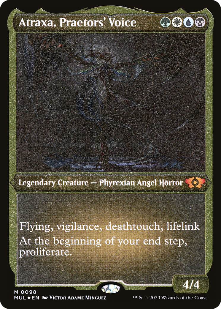 atraxa final fantasy mtg Magic the Gathering Phyrexia: All Will Be One Commander Mythic Rare Ixhel, Scion of Atraxa #1 main image 0