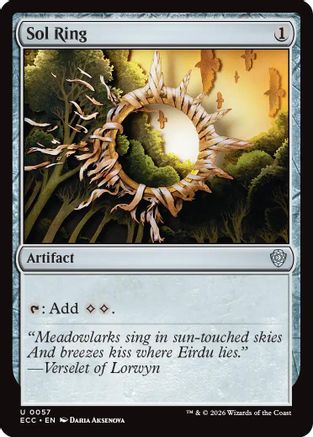 cards like sol ring mtg (Borderless Alternate Art) [Commander Masters] Marvel Super Heroes Commander Sol Ring Artifact Replacement for soul ring? :