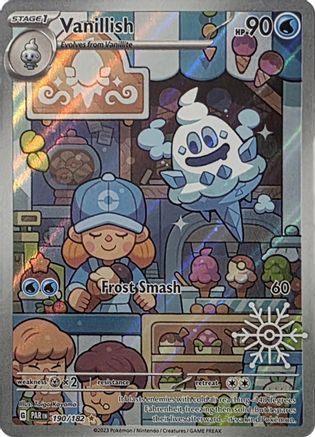 vanillish pokemon card SV11W] 025/086CMaster Ball Reverse Holo Uncommon single card featuring Vanillish from the Pokemon Black Vanillish - 190/182 (Holiday Calendar)