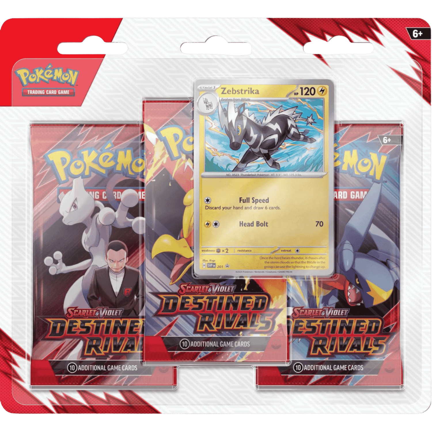Pokemon: Scarlet & Violet - Destined Rivals - Three-Booster Blister Pack ( Set of 2) - Game Nerdz
