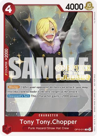 Tony Tony.Chopper (Judge Pack Vol. 6) (OP10-011) One Piece Promotion Cards  Foil - Game Nerdz