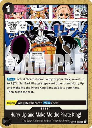 Hurry Up and Make Me the Pirate King! (OP14-097) The Azure Sea's