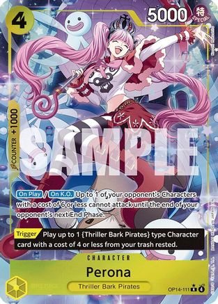 Perona - OP14-111 (Alternate Art) (OP14-111) The Azure Sea's Seven