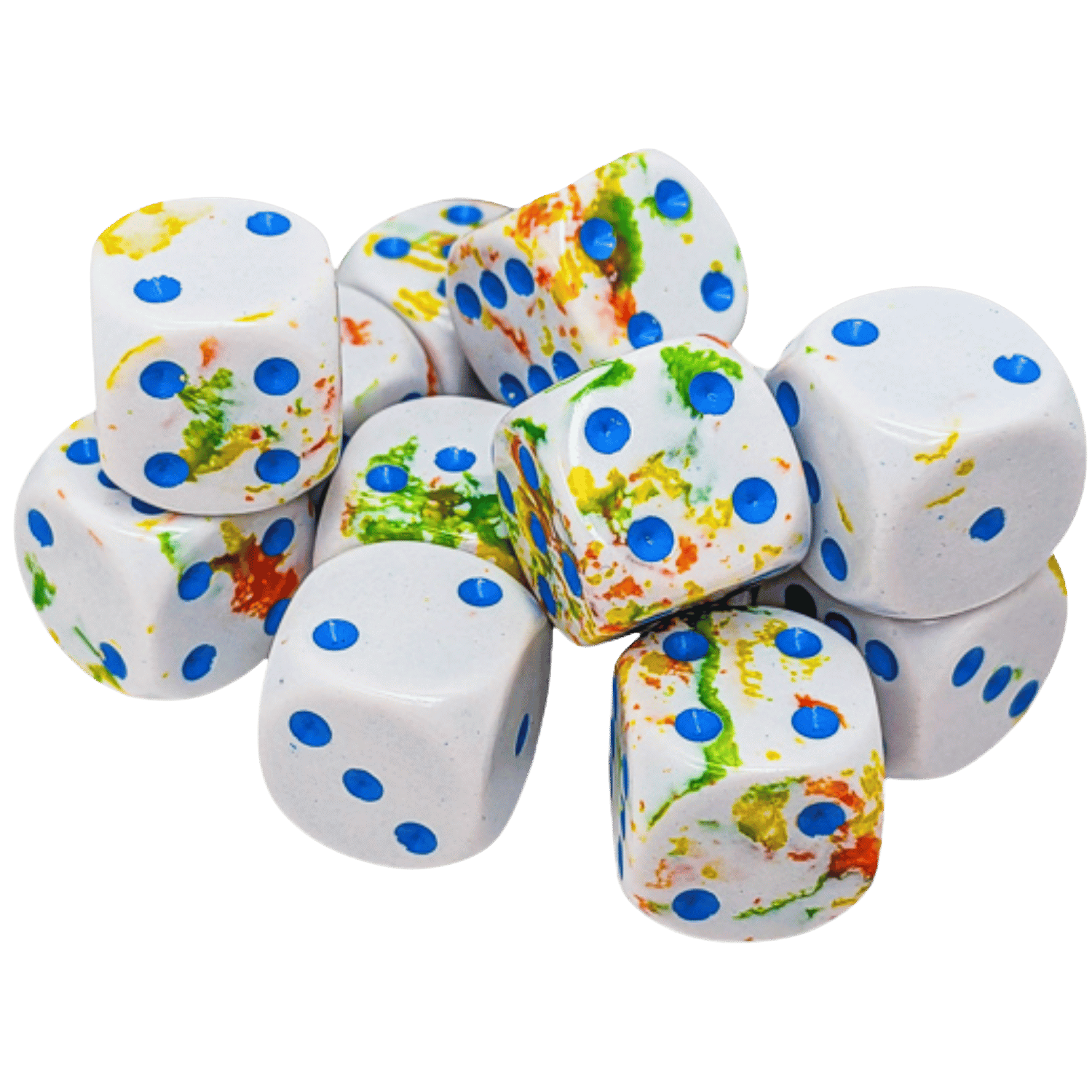 Chessex Dice: Brush D6 16mm - Breezy/Blue (12ct) - Game Nerdz