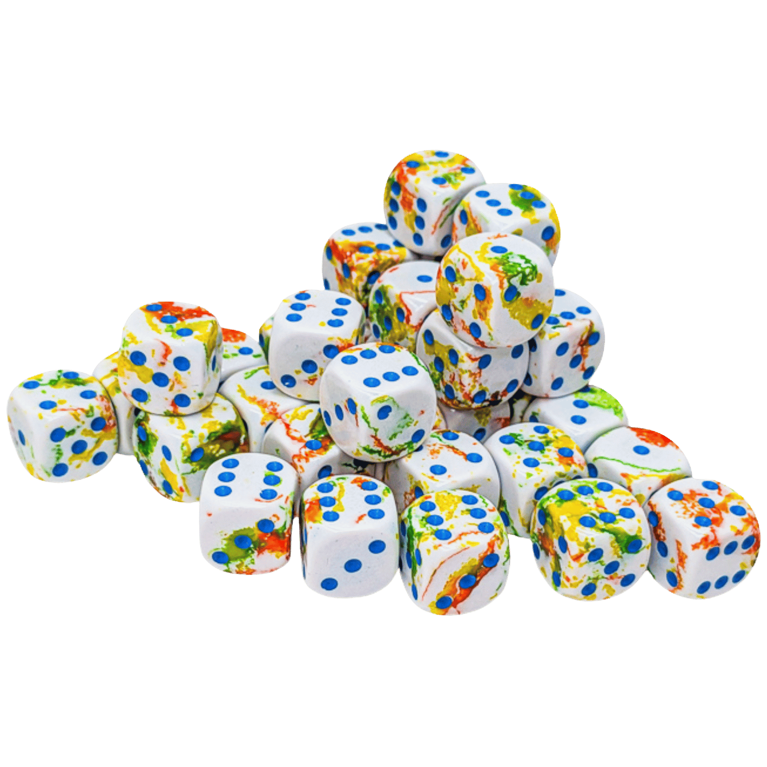 Chessex Dice: Brush D6 12mm - Breezy/Blue (36ct) - Game Nerdz