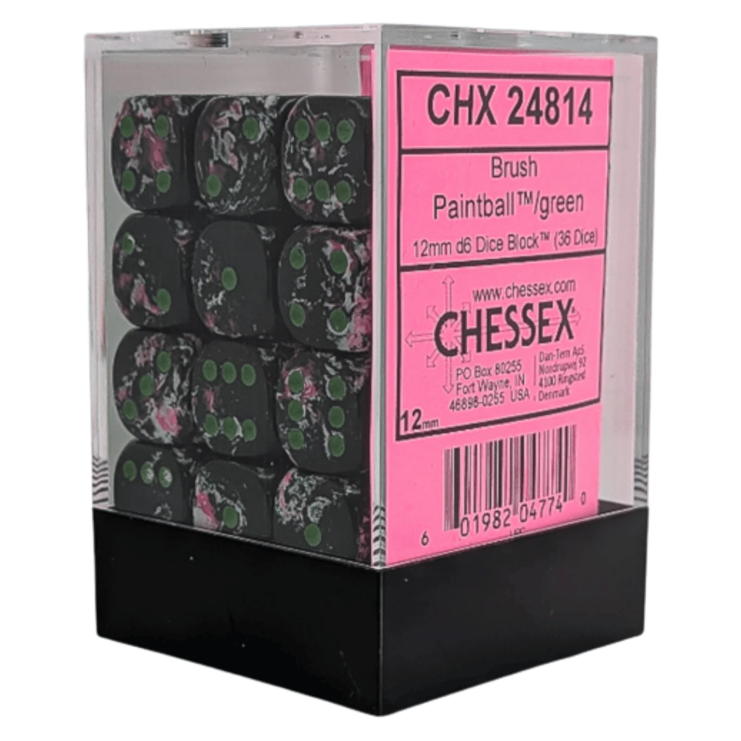 diceさま専用ページ Chessex Dice: Brush D6 12mm - Paintball/Green (36ct) - Game Nerdz