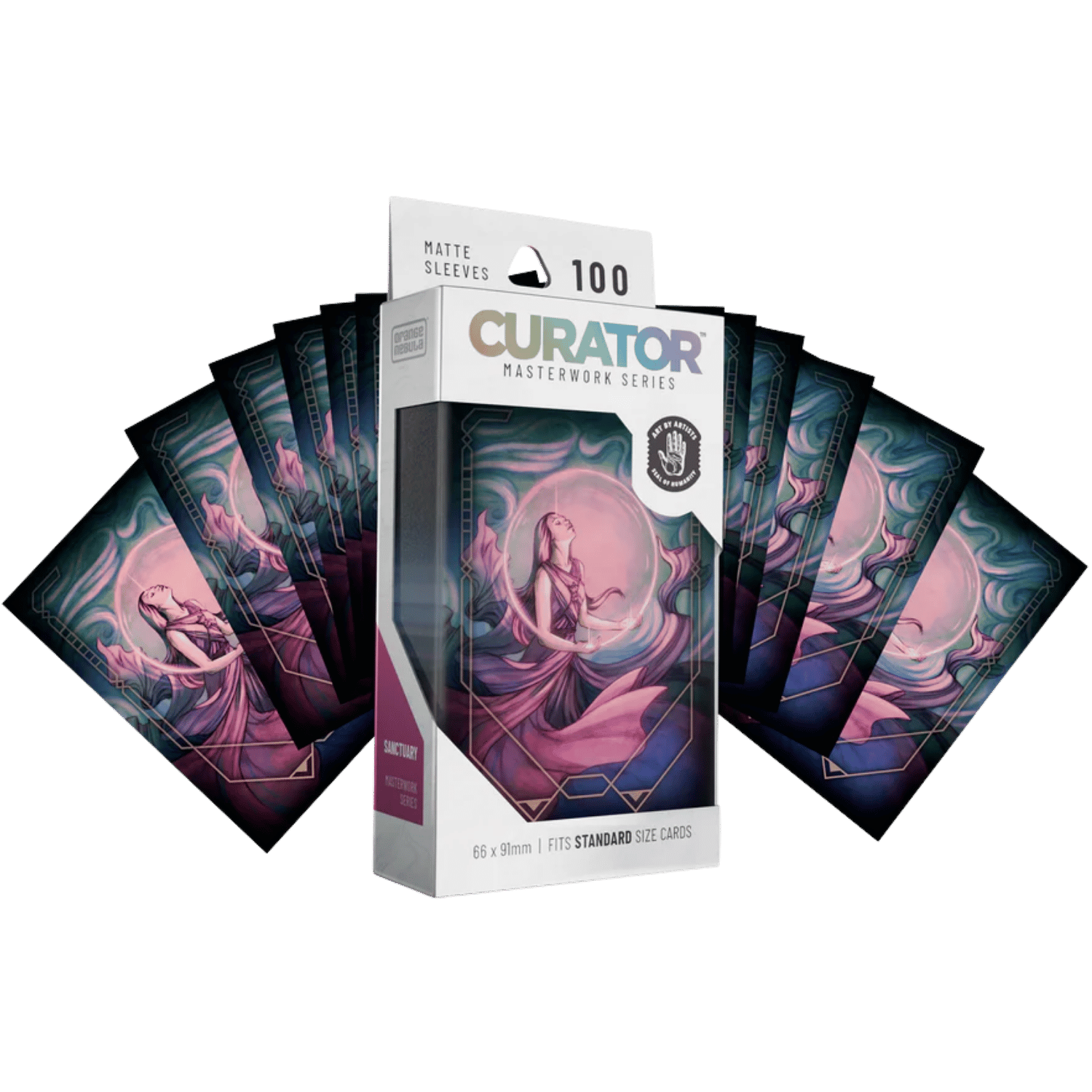 Curator Masterworks Sleeves: Sanctuary - Matte Standard Size (100ct) (Add to cart to see price) - Game Nerdz Curator Masterworks Sleeves: Sanctuary - Matte Standard Size (100ct) (Add to cart to see price) - Game Nerdz