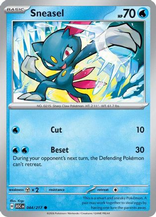 pokemon sneasel card SNEASEL 25/111 *Non Holo Rare* Neo Genesis Pokemon Card NM Excellent