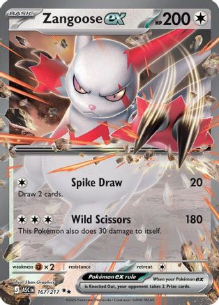Zangoose ex 167 - ME Ascended Heroes Holofoil - Game Nerdz
