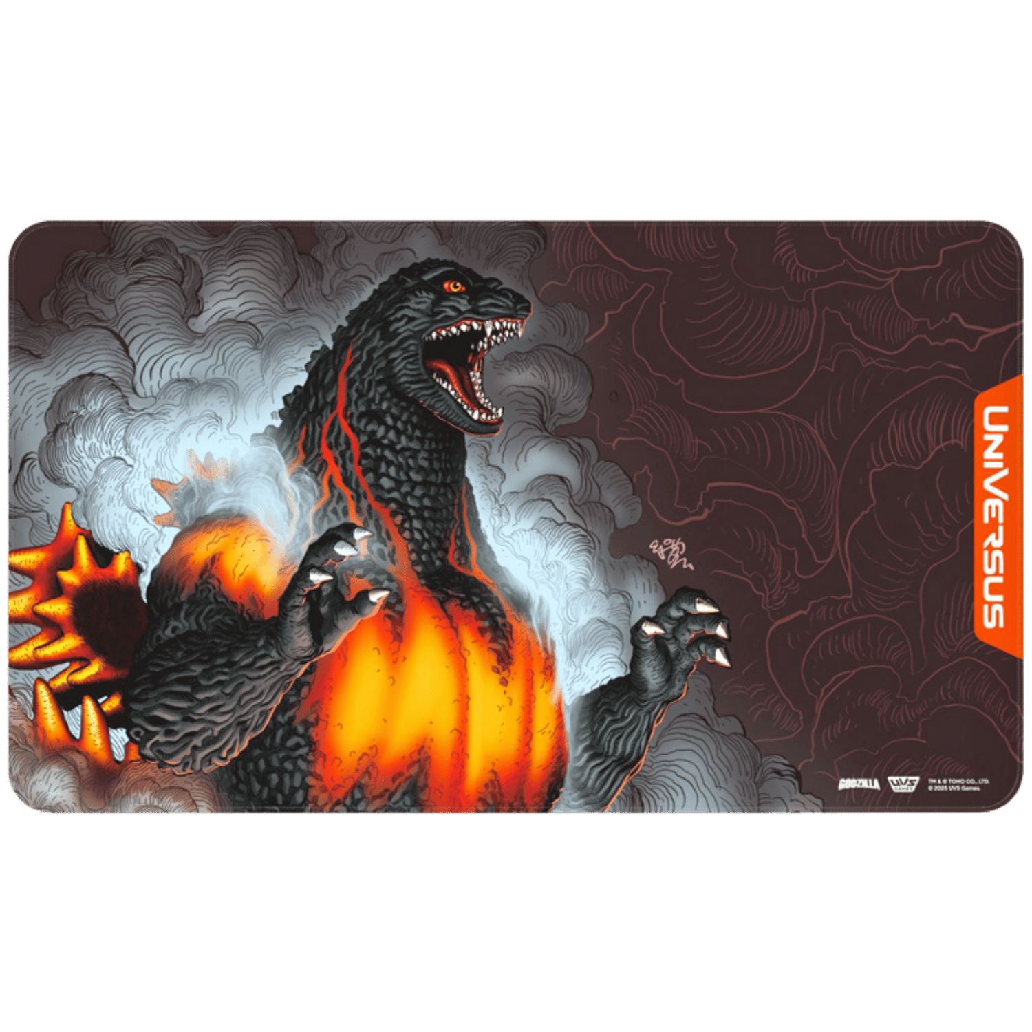 本*村様 モンスター・コレクションTCG プレイマット ドラジェ　ゲオルギウス Universus TCG: Godzilla Reign of Kaiju - Burning Godzilla Playmat