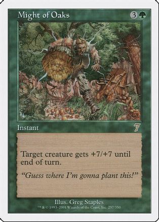Might of Oaks (7ED-257) - 7th Edition Foil - Game Nerdz