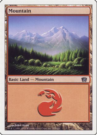 Mountain (343) (8ED-343) - 8th Edition Foil - Game Nerdz