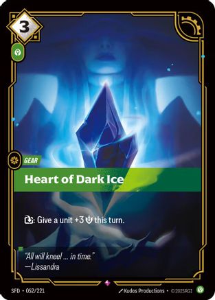Heart of Dark Ice (052/221) - Spiritforged Foil - Game Nerdz