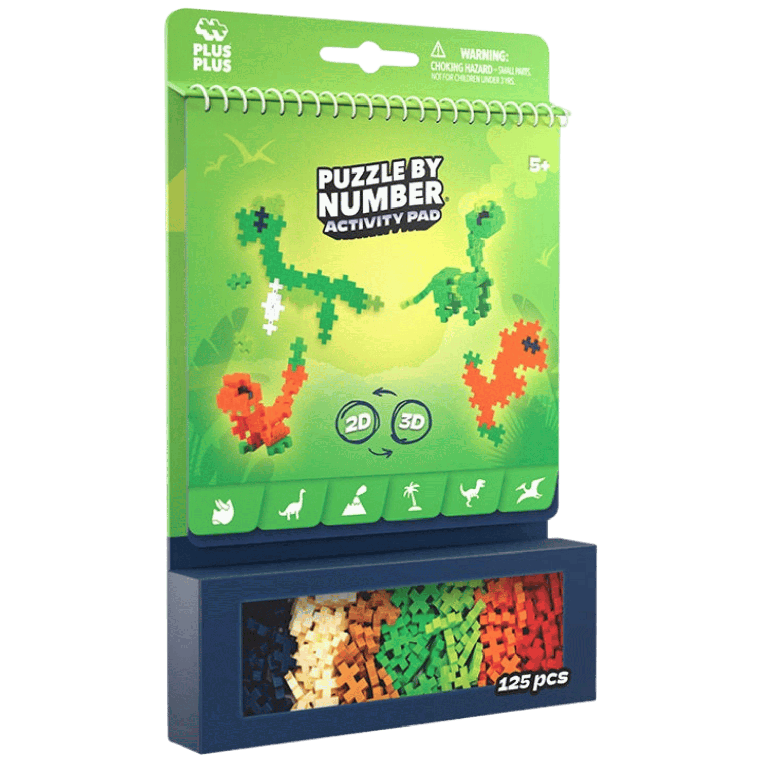 Plus-Plus: Puzzle by Number Activity Pad - Dinosaurs - Game Nerdz