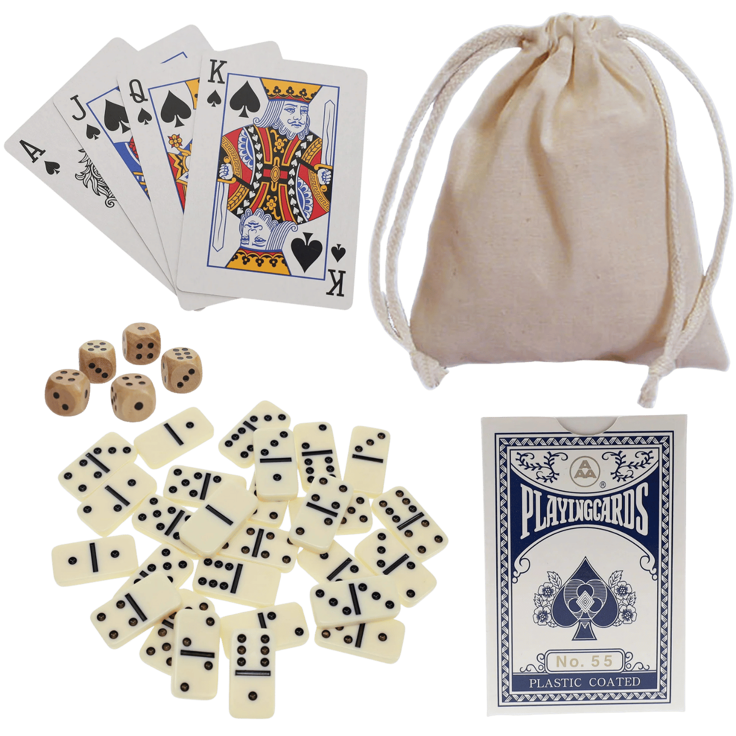 Mini Double 6 Dominoes, Dice and Card Travel Game - Game Nerdz