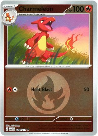 Charmeleon (Energy Symbol Pattern) 21 - ME Ascended Heroes Reverse Holofoil - Game Nerdz Charmeleon (Energy Symbol Pattern) 21 - ME Ascended Heroes Reverse Holofoil - Game Nerdz