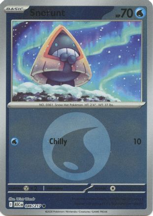 snorunt pokemon card (100/123) [Mysterious Treasures]  Plug Water Rarity Snorunt - 37/236 - Common