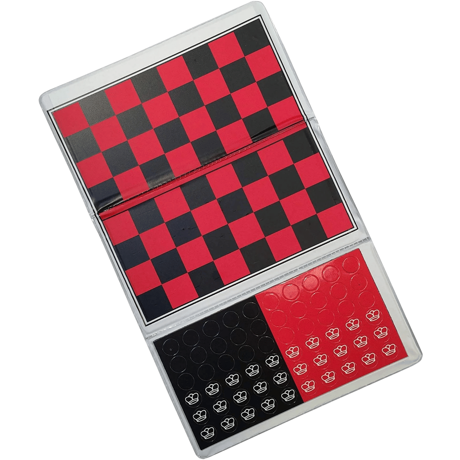 Travel Magnetic Checkbook Checkers - Trifold 5.75 in. - Game Nerdz