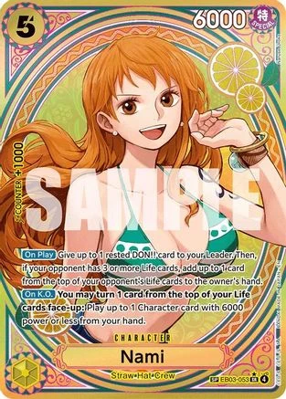 ONEPIECE Heroins Edition ナミ SR SP EB03 3 Nami (SP) (EB03-053) Extra Booster: One Piece Heroines Edition
