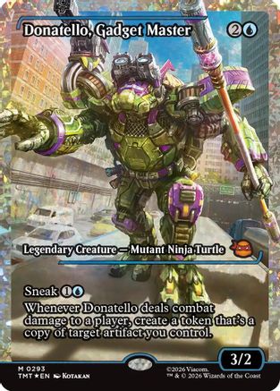 MTG TMNT ドナテロ（ガジェット・マスター）英語版 フラクチャーフォイル Donatello, Gadget Master (Showcase) (Fracture Foil) (TMT-293