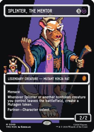 Splinter, the Mentor (0089) (Borderless) (Surge Foil) (TMC-089