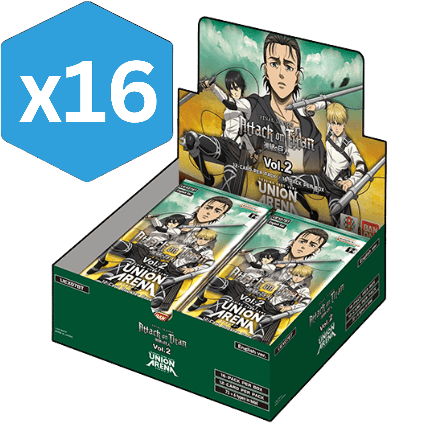 Union Arena TCG: Attack on Titan Vol.2 UEX07BT - Booster Box