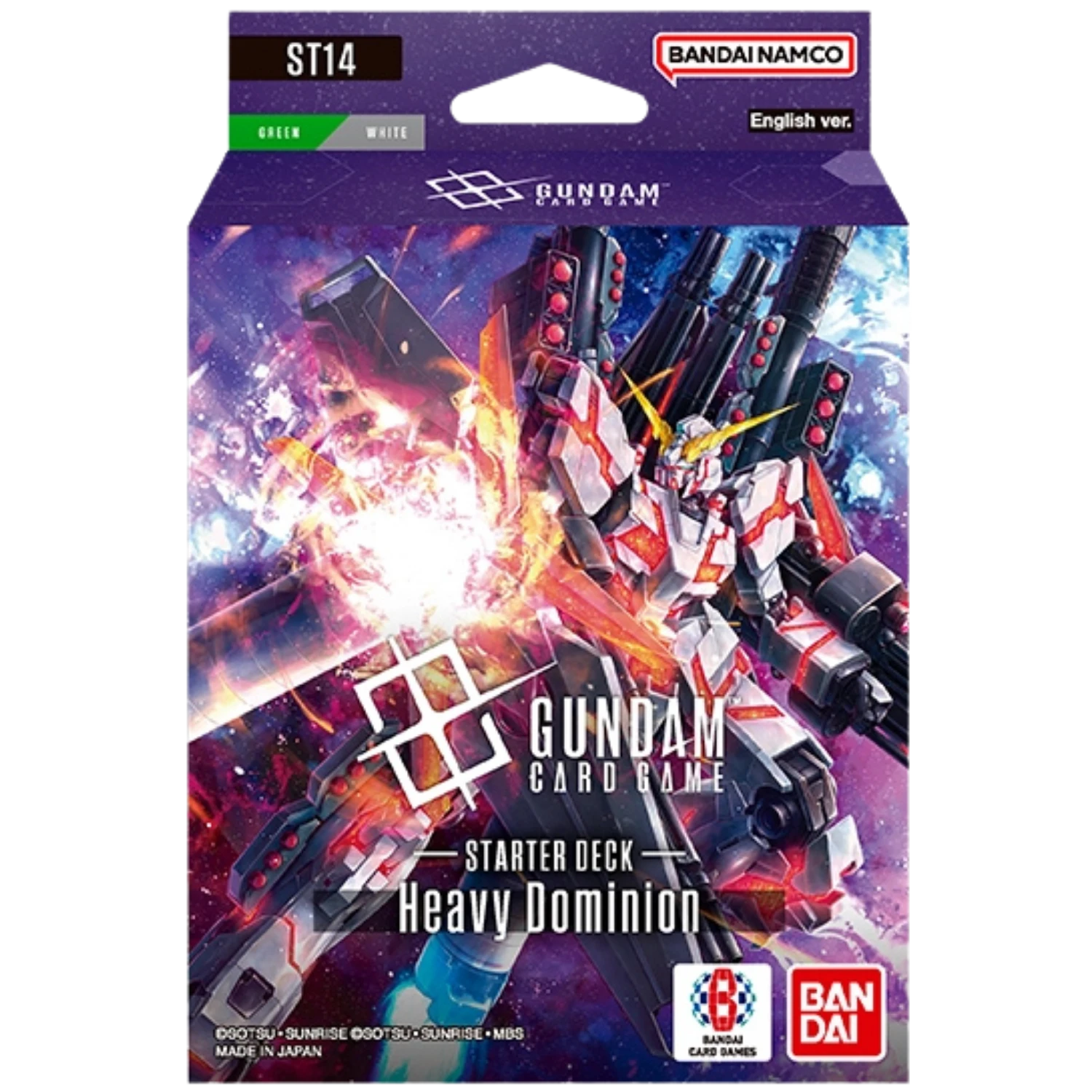 GUNDAM CARD GAME スターターデッキ Gundam Card Game: Heavy Dominion ST14 - Starter Deck - Game Nerdz