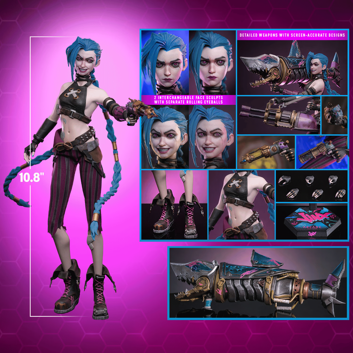 Arcane: League of Legends: Jinx TMS137 - 1/6th Scale Collectible