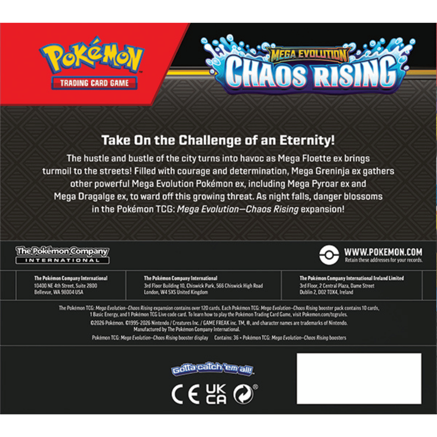 Pokemon: Mega Evolution - Chaos Rising - Booster Box (PREORDER) - Game Nerdz
