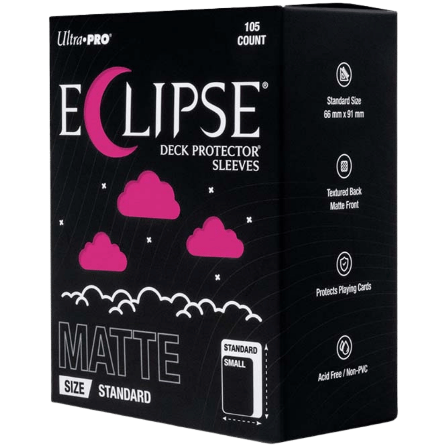 eclipse card sleeves Supplies Pro-Matte Black Card [60 Count] optimized card shuffle feel Ultra Pro E-15613 Eclipse Standard