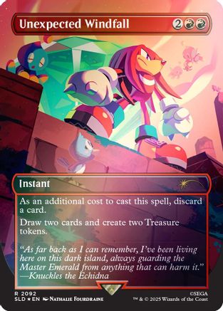 Unexpected Windfall (#2092) (foil) (borderless)