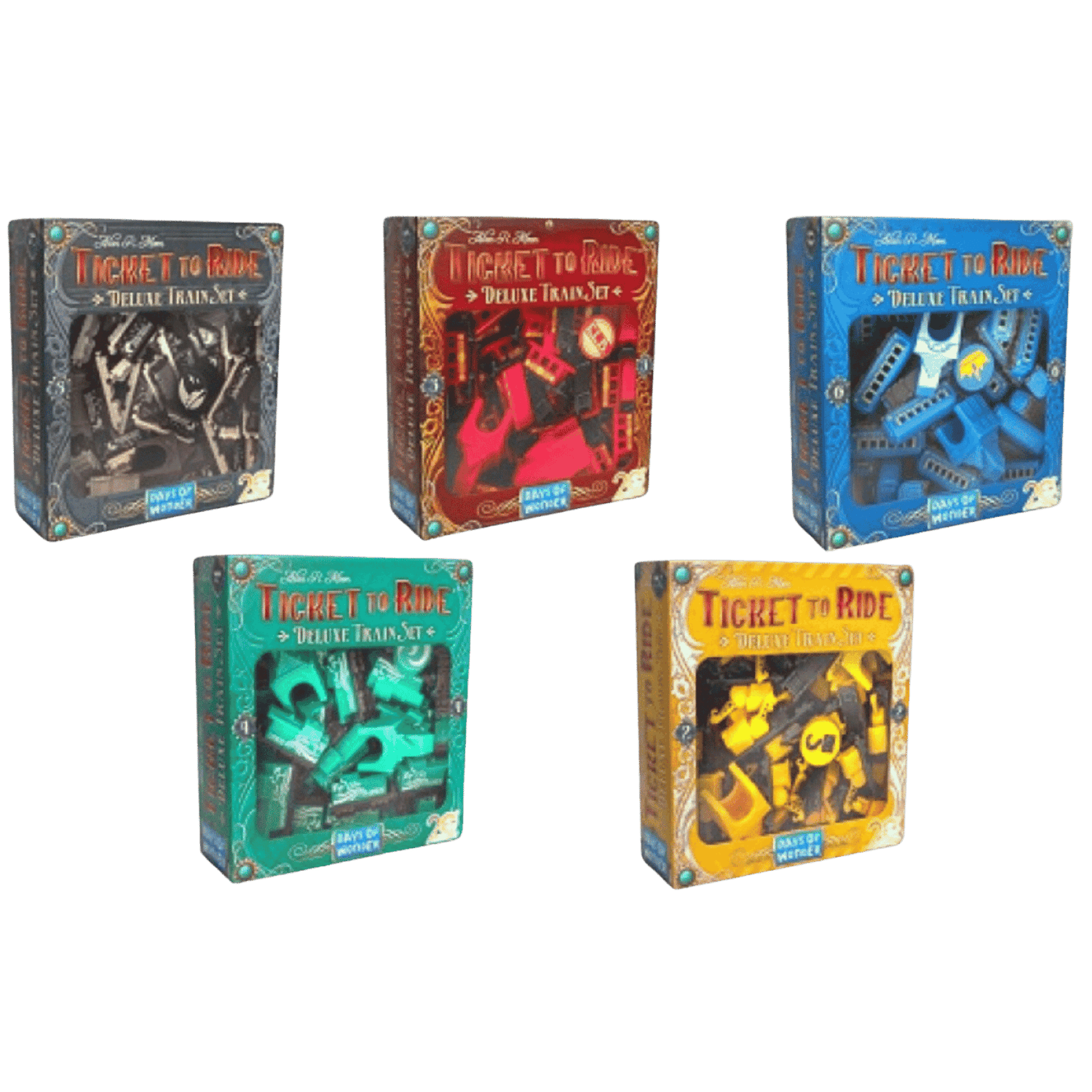 Ticket To Ride: 20th Anniversary Deluxe Train Set (Set of 5