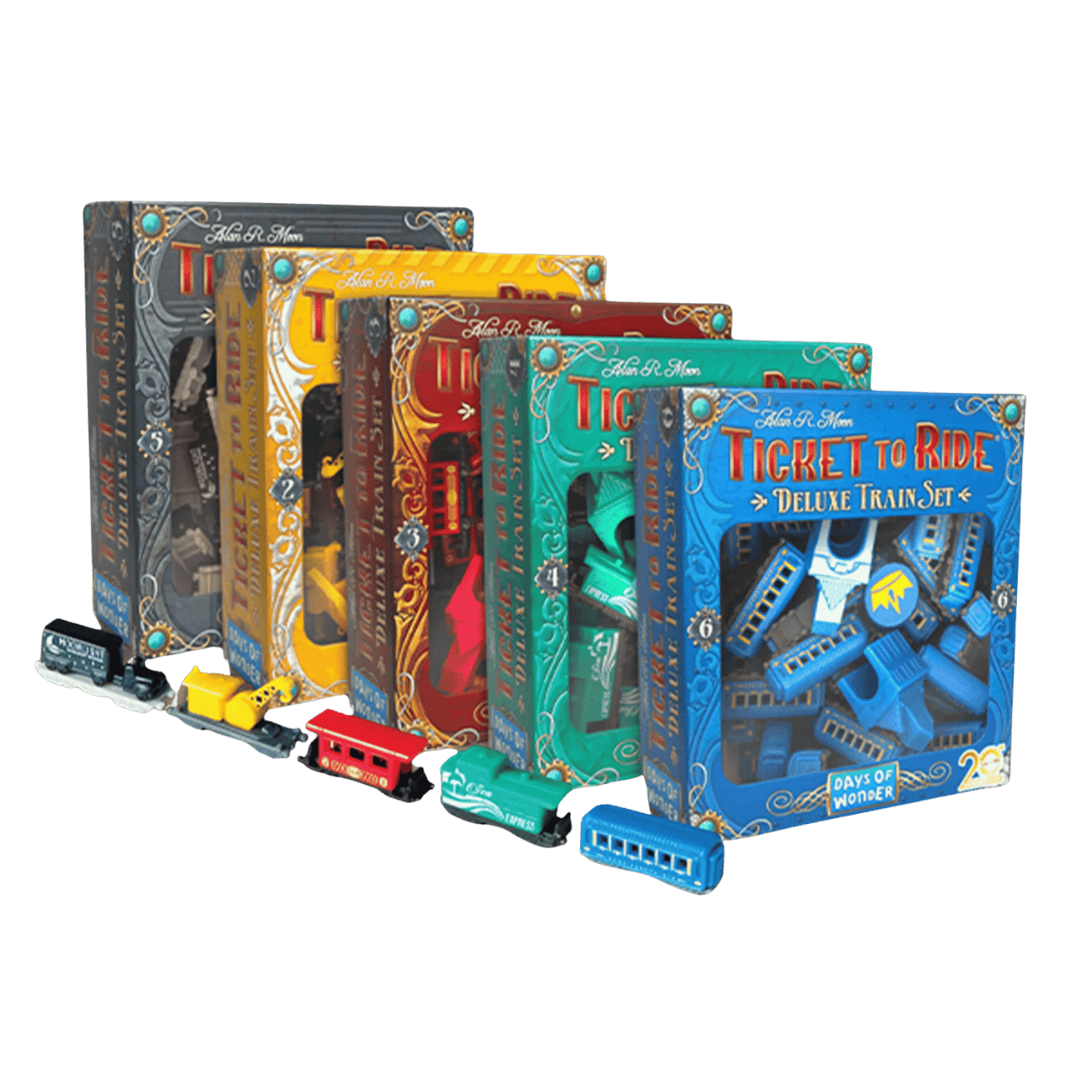 Toyチケット Ticket To Ride: 20th Anniversary Deluxe Train Set (Set of 5